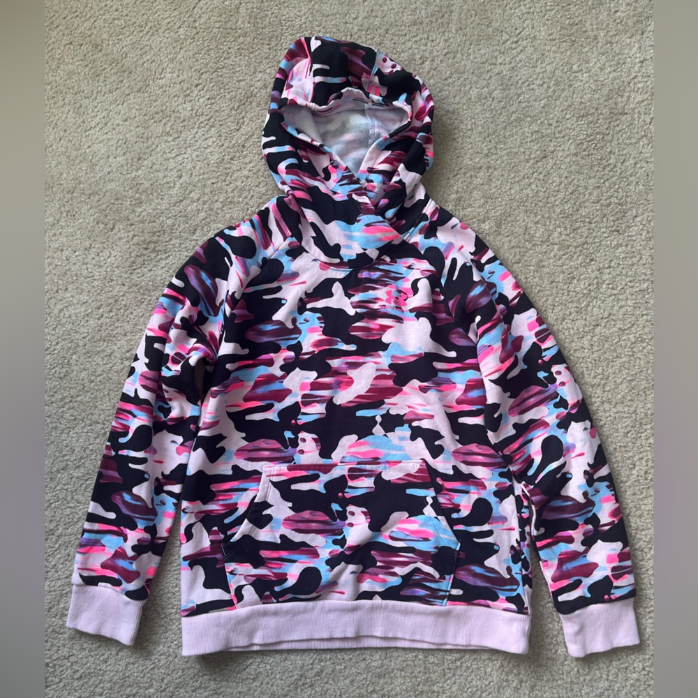 Under Armour Pink and Blue Camo Hoodie